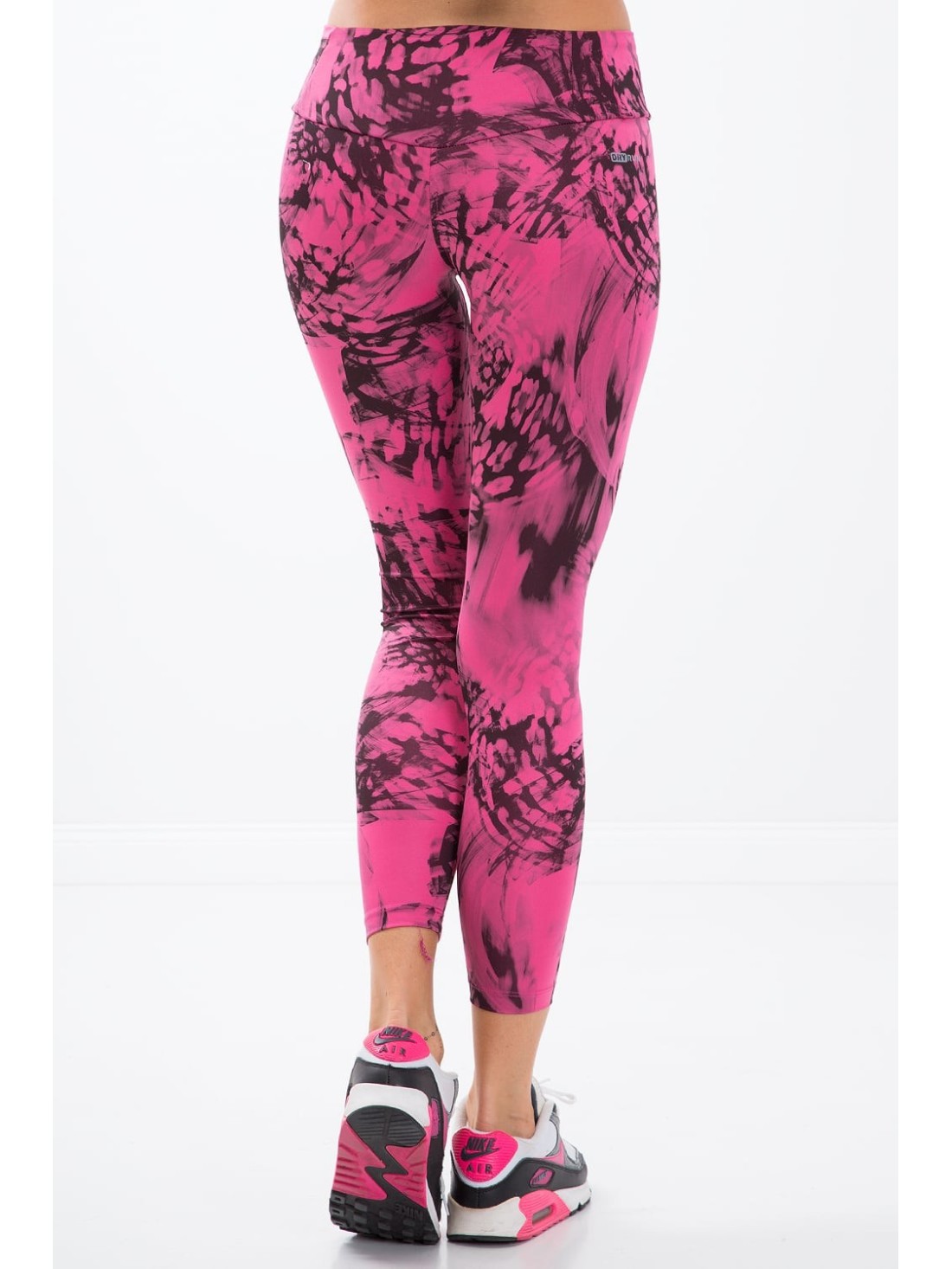 Pink leggings with black patterns H0060 - Online store - Boutique